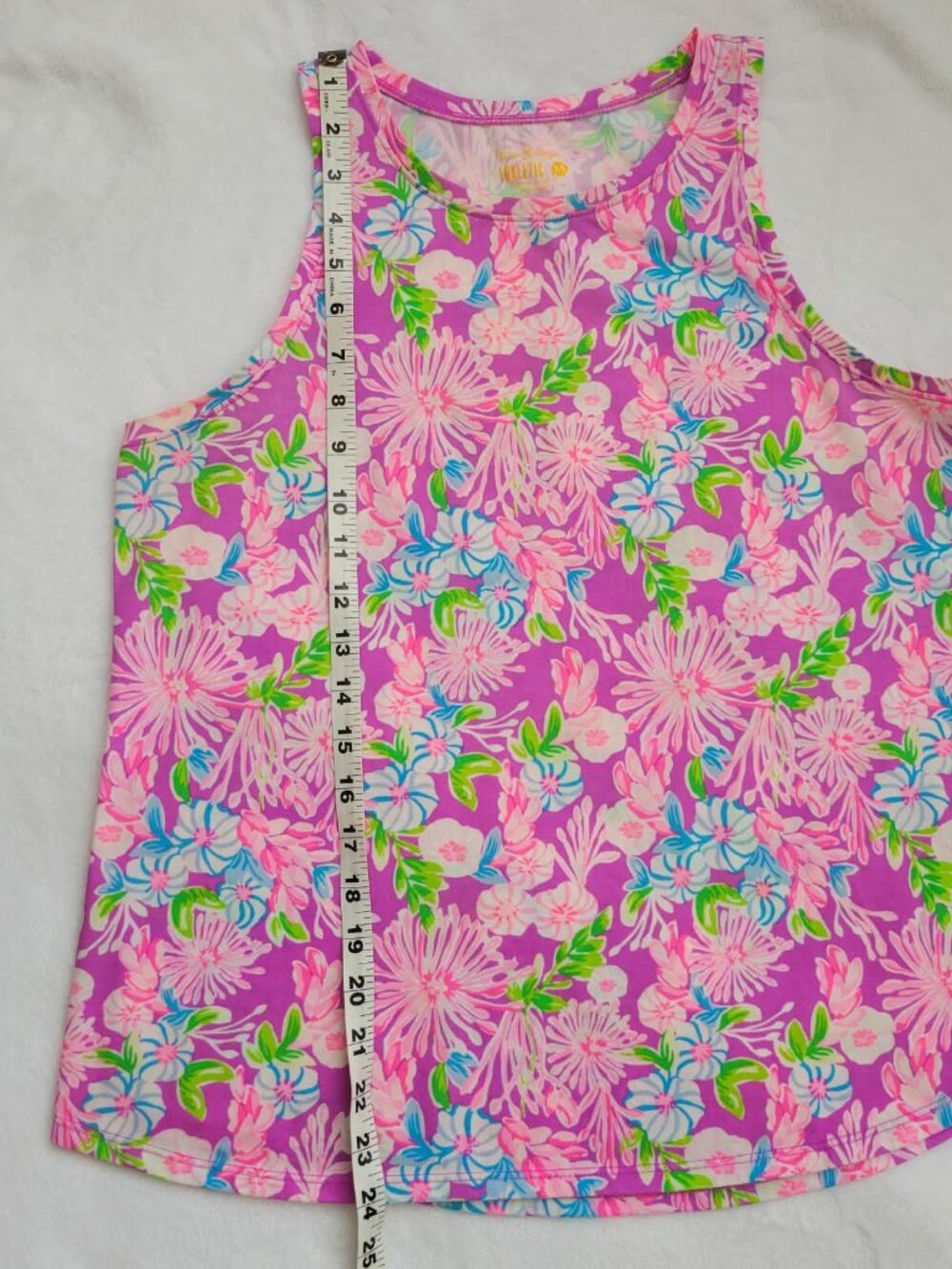 Lilly Pulitzer Westley Tank UPF 50+ Amethyst Moms The Word Athletic Top Medium - Picture 6 of 8